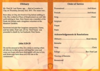Orange Funeral Program inside Page 250-5